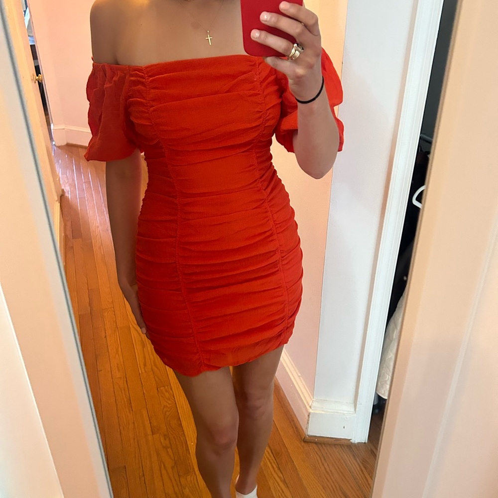 Moon River dress, medium, orange